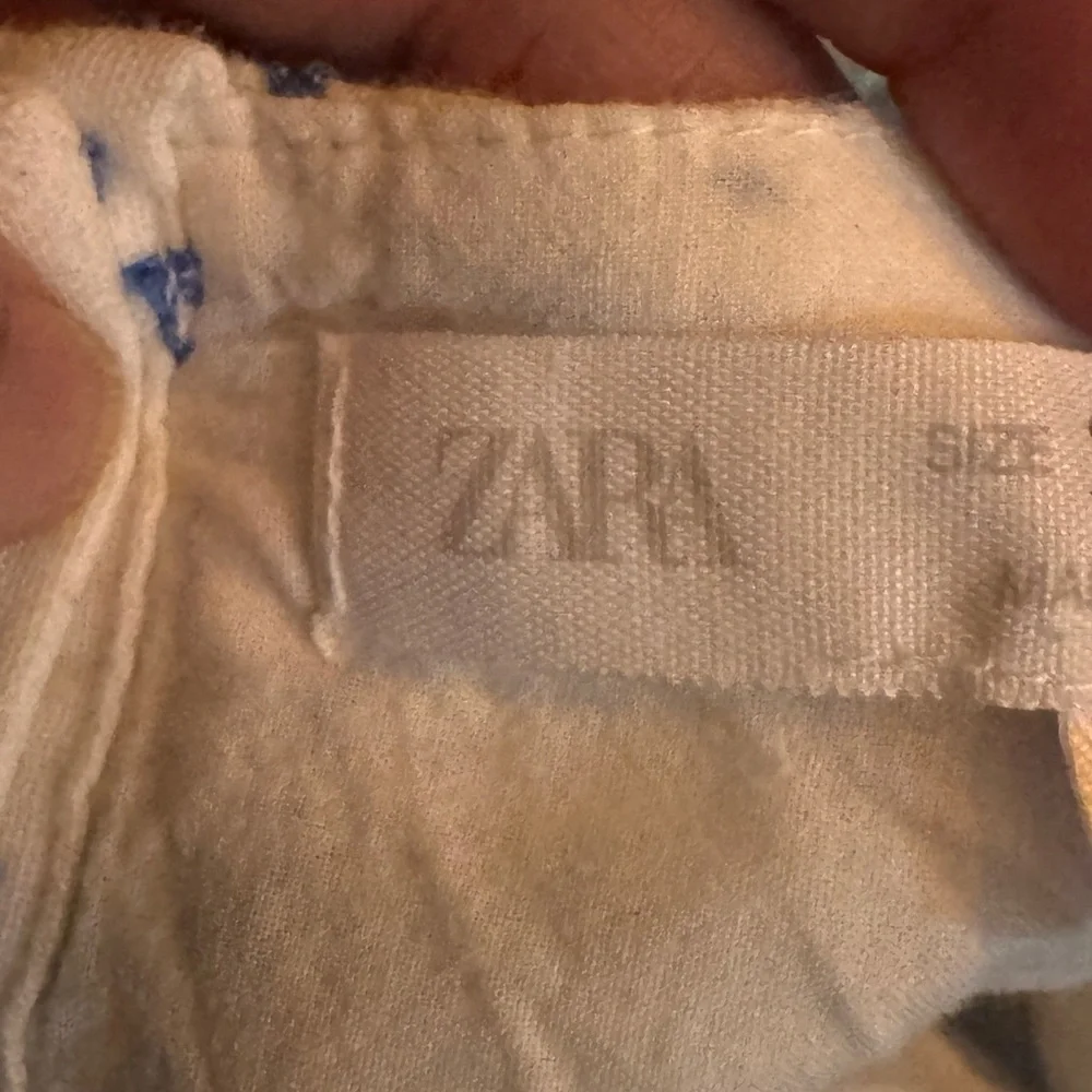 Zara Blue and White Ruffled Tiered Sundress size 3-4